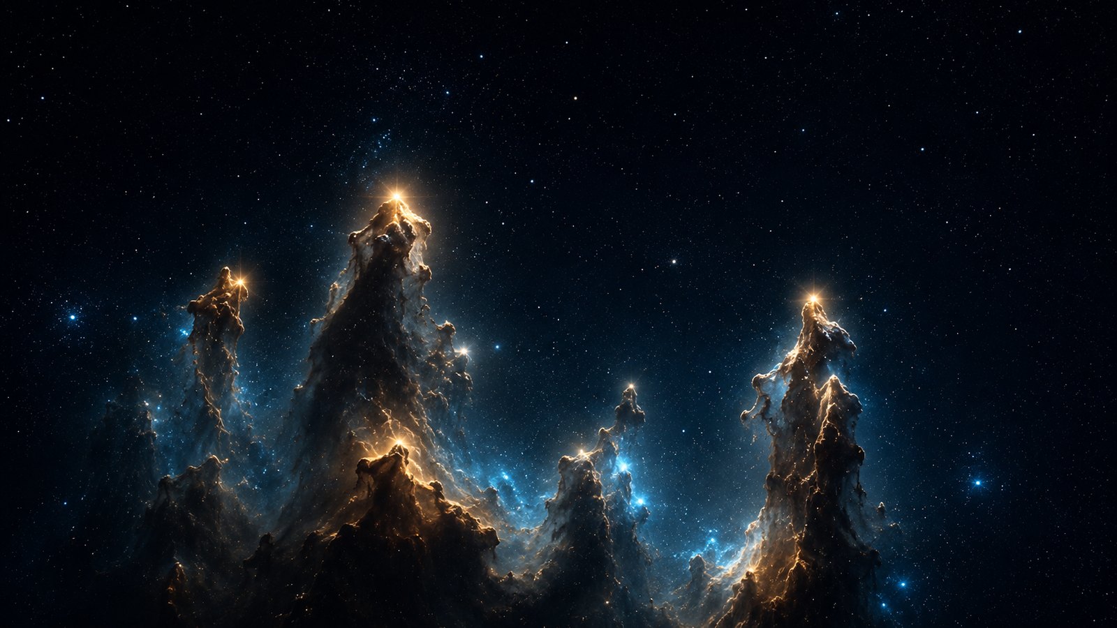 Pillars of gas and dust in a star nursery