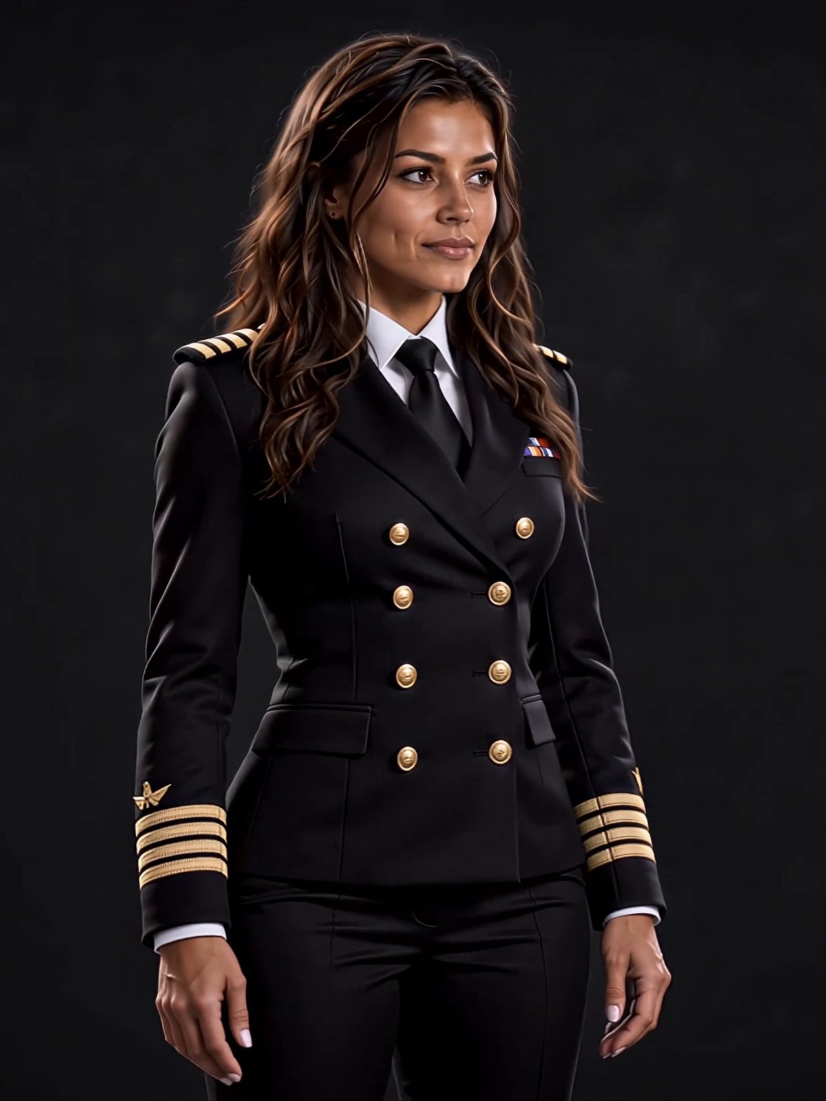 Captain Elena Vance in TAC captain's uniform